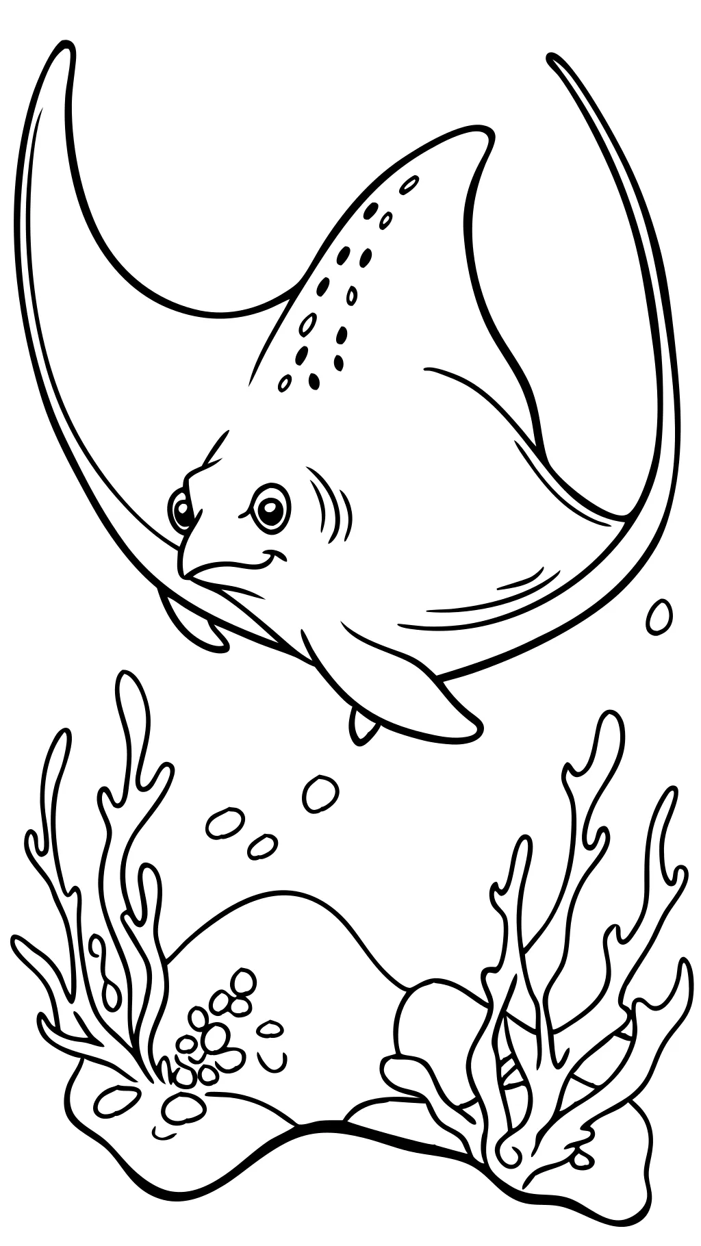 stingray coloring page